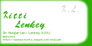 kitti lenkey business card